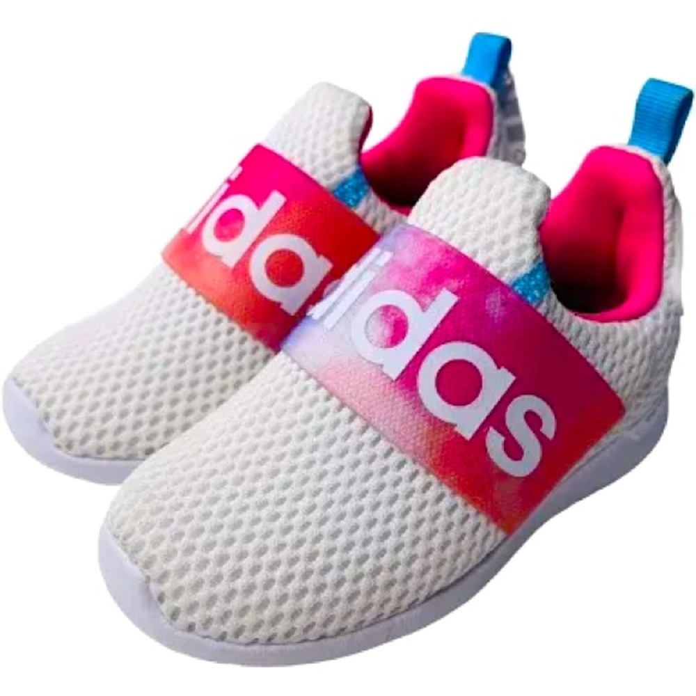ADIDAS Little Girls Toddler Size 6 LITE RACER ADAPT 4.0 White / Pink shoes New